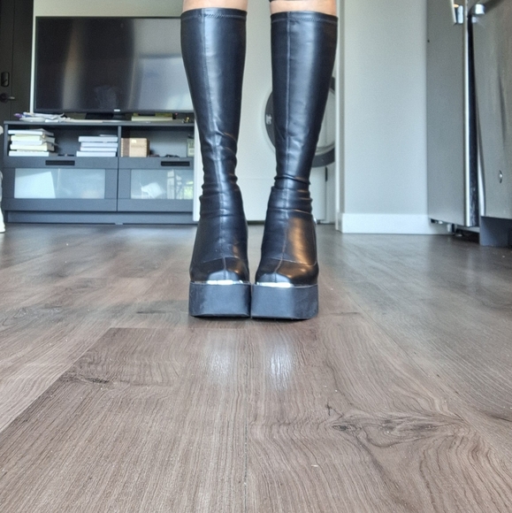 Naked Wolfe Impact Black Boots Size US 9 - Picture 3 of 5